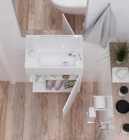 Товар: Тумба с раковиной 1MarKa Stretto 50П У94716 подвесная Белый глянец - фото 6 Тумба с раковиной 1MarKa Stretto 50П У94716 подвесная Белый глянец — фото 6, Тумбы с раковиной