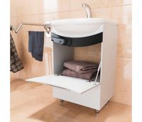 Тумба под раковину Mixline Радуга 52 528024 Белая Черная Одуванчик — фото 3, Мебель для ванной