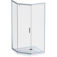 Душевой уголок AM.PM Gem 90x90 W90G-405-090MT профиль Хром матовый стекло прозрачное — фото 1, Душевые уголки