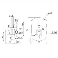 Товар: Смеситель для душа Migliore Opera 19046 Хром - фото 2 Смеситель для душа Migliore Opera 19046 Хром — фото 2, Смеситель для душа
