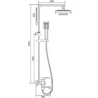 Душевая система Frap F2420 Хром — фото 12, Душевые стойки