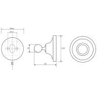 Товар: Крючок Bemeta Retro chrom 144306132 Хром - фото 2 Крючок Bemeta Retro chrom 144306132 Хром — фото 2, Крючки для полотенец