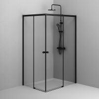 Душевой уголок AM.PM X-Joy 120х90 W94G-403-12090-BТ профиль Черный матовый стекло прозрачное — фото 9, Прямоугольные душевые уголки