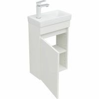 Тумба под раковину Aquanet Вега 40 329129 подвесная Белый глянец — фото 8, Тумбы под раковину