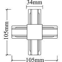 Соединитель X-образный Crystal Lux CLT 0.211 09 WH Белый — фото 2, Комплектующие для освещения