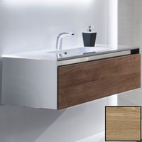 Тумба с раковиной SanVit Кубэ-1 90 kkube1090 с фактурой под дерево подвесная Карпатская ель — фото 1, Тумбы с раковиной