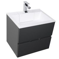 Тумба под раковину Aquanet Алвита 100 240112 подвесная Серый антрацит — фото 1, Тумбы под раковину