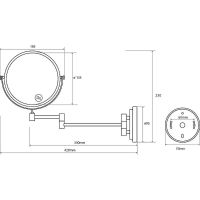 Косметическое зеркало Bemeta 106301705 с увеличением Нержавеющая сталь — фото 4, Аксессуары для ванной
