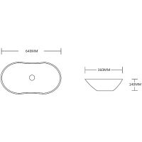 Раковина-чаша Ceruttispa 64 CR7031B СТ9583 Белая — фото 3, Раковины накладные