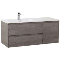 Тумба под раковину BelBagno Kraft 120 L KRAFT-1200-2C-1A-SO-CG-L подвесная Cemento Grigio — фото 2, Тумбы под раковину