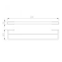 Полотенцедержатель Abber Westen AA1757B двойной Черный матовый — фото 2, Полотенцедержатели