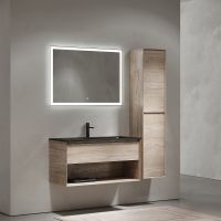 Тумба под раковину Sancos Marmi 1.0 100 MR1.0100EG подвесная Дуб галифакс натуральный — фото 12, Тумбы под раковину