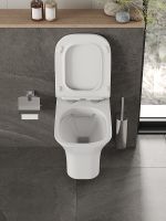 Комплект унитаза с инсталляцией Orange CI02-100W+APB244 с сиденьем Микролифт и Черной матовой клавишей смыва — фото 8, Комплекты унитаз + инсталляция