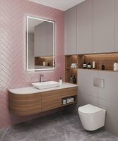 Керамическая плитка Decocer Liguria Pink С0005600 настенная 7,5х30 см — фото 2, Керамическая плитка