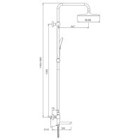 Душевая система Splenka S223.26.09 с термостатом Графит матовый — фото 3, Душевые стойки
