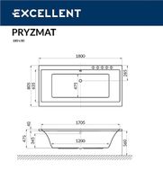 Товар: Акриловая ванна Excellent Pryzmat Slim 180x80 WAEX.PRY18S.SOFT.CR с гидромассажем - фото 6 Акриловая ванна Excellent Pryzmat Slim 180x80 WAEX.PRY18S.SOFT.CR с гидромассажем — фото 6, Ванны