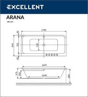 Товар: Акриловая ванна Excellent Arana 180x85 WAEX.ARA18.ULTRA.GL с гидромассажем - фото 10 Акриловая ванна Excellent Arana 180x85 WAEX.ARA18.ULTRA.GL с гидромассажем — фото 10, Ванны