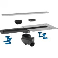 Душевой лоток Bettoserb Frameless Line 95 13701234 с решеткой Хром матовый / под плитку — фото 1, Душевые лотки