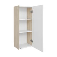 Подвесной шкаф Aquaton Асти 35 1A262903AX010 Белый Ясень шимо — фото 2, Мебель для ванной