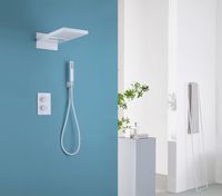 Душевая система Abber Weiss Insel с термостатом Белая арт-AF8052W — фото 2, Встраиваемые душевые комплекты