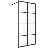 Душевая перегородка Excellent Fabrika 100x200 KAEX.4006.1000.LP профиль Черный стекло прозрачное — фото 1, Душевые перегородки