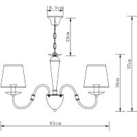 Люстра Artelamp Fiona Бежевая Античная бронза арт-A3227LM-5AB — фото 5, Люстры