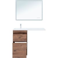 Тумба с раковиной Aquanet Токио 110 L 335585 Дуб веллингтон — фото 7, Тумбы с раковиной