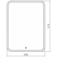 Зеркало Silver Mirrors Стив 69 ФР-00001480 с подсветкой с сенсорным выключателем и диммером — фото 8, Зеркала в ванную комнату