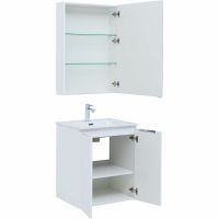 Комплект мебели для ванной Aquanet Алвита New 60 274220 подвесной Белый матовый — фото 4, Комплекты мебели для ванной