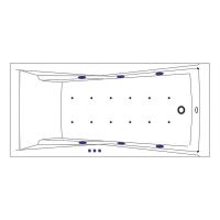 Акриловая ванна Whitecross Palace 180х80 0104.180080.100.RELAX.WH с гидромассажем — фото 6, Ванны