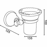 Стакан для зубных щеток TW Harmony TWHA109oro Золото — фото 3, Мыльницы