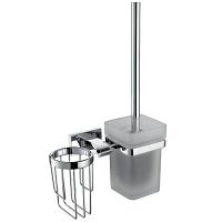 Ершик для унитаза с держателем освежителя воздуха Gappo G0710-1 Хром — фото 1, Ершики для унитаза