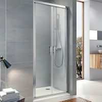 Душевая дверь Koller Pool Neon 90 ND90C профиль Хром стекло прозрачное — фото 1, Душевые двери в нишу