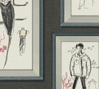 Обои AS Creation Karl Lagerfeld 37846-1 Винил на флизелине (0,53*10,05) Белый/Черный, Люди/Предметы — фото 3, Обои для стен