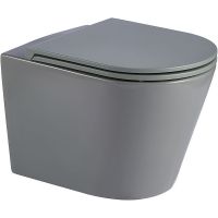 Унитаз WeltWasser Salzbach 043 MT-GR 10000010283 подвесной Серый матовый с сиденьем Микролифт — фото 1, Подвесные унитазы