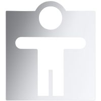 Табличка Мужской туалет Bemeta Hotel 111022032 Хром — фото 1, Таблички для санузла и общественных мест