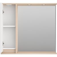 Товар: Зеркало со шкафом Brevita Balaton 90 L BAL-04090-03-01Л с подсветкой Белое матовое Бежевое матовое - фото 4 Зеркало со шкафом Brevita Balaton 90 L BAL-04090-03-01Л с подсветкой Белое матовое Бежевое матовое — фото 4, Мебель для ванной
