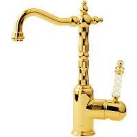 Смеситель для раковины Boheme Murano 282-MR-W Золото — фото 1, Смесители