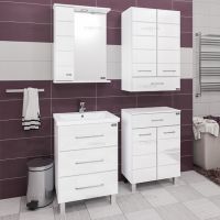 Тумба под раковину СанТа Омега 60 207046 Белая — фото 4, Тумбы под раковину