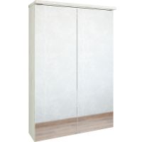 Зеркальный шкаф Sanflor Чикаго 60 С08222 с подсветкой Дуб крафт белый — фото 1, Зеркальные шкафы в ванную