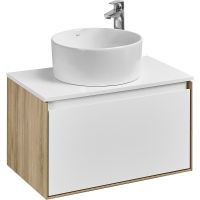 Тумба под раковину Aquaton Либерти 70 1A279801LYC70 подвесная Дуб эльвезия Белая — фото 5, Тумбы под раковину