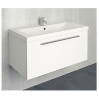 Тумба под раковину 1MarKa Соната 90П Белая глянцевая — фото 1, Тумбы под раковину