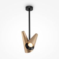 Подвесной светильник Maytoni Modern Giro MOD095CL-02BS Латунь Черный — фото 2, Подвесные светильники