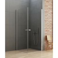 Душевой уголок New Trendy New Soleo Chrome 90х100 D-0141A/D-0142A профиль Хром стекло прозрачное — фото 2, Душевые уголки