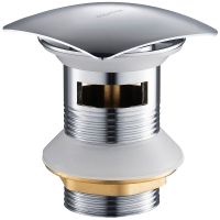 Донный клапан Aquatek AQ6004CR click-clack Хром — фото 1, Донные клапаны