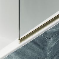 Товар: Шторка на ванну Maybah Glass MGV-131-3у 340x1400 в узком профиле Золото стекло прозрачное - фото 6 Шторка на ванну Maybah Glass MGV-131-3у 340x1400 в узком профиле Золото стекло прозрачное — фото 6, Неподвижные шторки для ванной