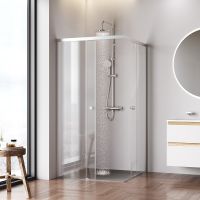 Душевой уголок AM.PM X-Joy 100х100 W94G-403-100100-MТ1К профиль Хром матовый стекло прозрачное — фото 4, Квадратные душевые уголки