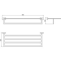 Полка для полотенец Aquatek Либра AQ4315CR Хром — фото 2, Полки для полотенец