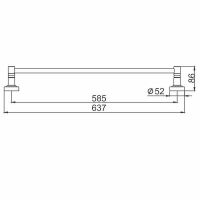 Полотенцедержатель Frap F37 F3701 Сатин — фото 12, Полотенцедержатели
