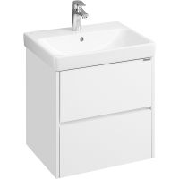 Тумба с раковиной Aquaton Сканди 55 1A2517K0SD010 подвесная Белая — фото 1, Тумбы с раковиной